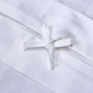 Lenzuolo di cotone 100% bianco lenzuolo Set Queen King Size 200 filo Count <span class=keywords><strong>Hotel</strong></span> misure all'ingrosso lenzuola <span class=keywords><strong>copripiumino</strong></span> - Product Image 6