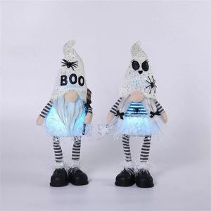 Adorable Pareja de Gnomos de Peluche Brillantes para Halloween con LED de Cambio de Color para Decoración Festiva - Product Image 6