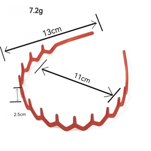 Bandeaux à cheveux en <span class=keywords><strong>zigzag</strong></span> tendance avec peigne à dents, cerceaux à cheveux en plastique, accessoires pour cheveux pour filles et femmes, bandeau à dents antidérapant - Product Image 2