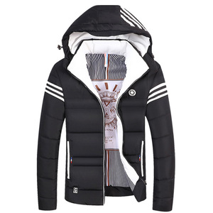 Chaqueta de Plumón de Algodón Naranja China, Chaqueta con Capucha para Exteriores, Abrigo Grueso de Invierno para Hombre - Product Image 1