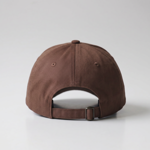 หมวกเบสบอลปักโลโก้ 6 แผงสีน้ำตาลแบบ OEM สั่งทำพิเศษ หมวกทรง Dad Hat ผ้าฝ้ายไม่เสริมโครง - Product Image 5