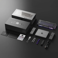 Teclado GravaStar Mercury V60 Pro 60% HE con interruptores magnéticos UFO, 8000Hz, 0.005mm Rapid Trigger, 256K Scan, RGB, de aluminio completo, con cable, U-C