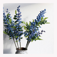 O-X0090 nova popular mirtilo artificial frutas haste curta artificial flores califórnia buquês para decoração natal