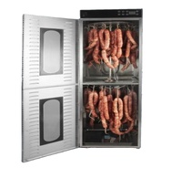 Séchoir à saucisses rotatif à 2 niveaux en acier inoxydable à usage commercial, machine de séchage suspendue, déshydrateur alimentaire