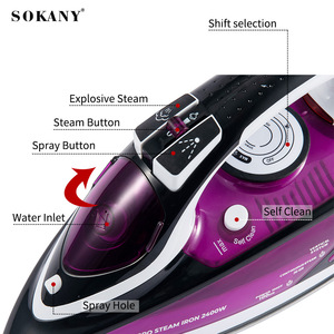 <span class=keywords><strong>Plancha</strong></span> de Vapor Sokany 8888 Promocional para Uso Doméstico, de Alta Calidad, 2400w de Alta Potencia - Product Image 5