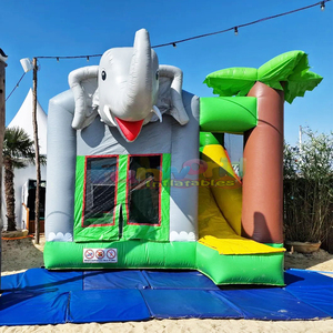 Castillo inflable con tobogán en forma de elefante, castillo hinchable comercial para niños, combo de juegos inflables para fiestas. - Product Image 2