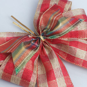Ornement nœud en jute texturé fait main avec bordure filée pour le sommet de l'arbre de Noël, cadeau de fête, emballage cadeau, accessoires de décoration DIY - Product Image 3