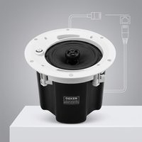 DEKEN FIT CS6CL (DT) Haut-parleur de plafond coaxial actif Hifi 6.5 "48VPOE Alimentation 60W Haut-parleur de plafond sans monture avec système Dante