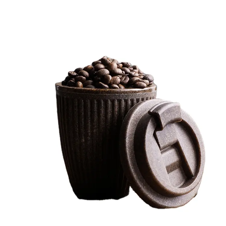 8oz biyobozunur kahve fincanı kullanımlık kahve gerekçesiyle su şişesi özel Logo çevre dostu plastik su şişesi