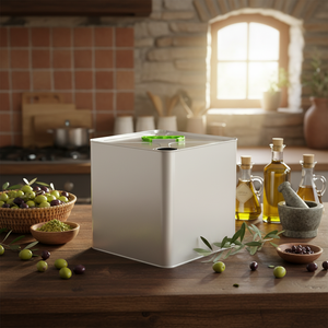 Bidon carré en étain pour huile d'olive Kontensan L298, 12 litres, 232x232x240 mm - Product Image 3
