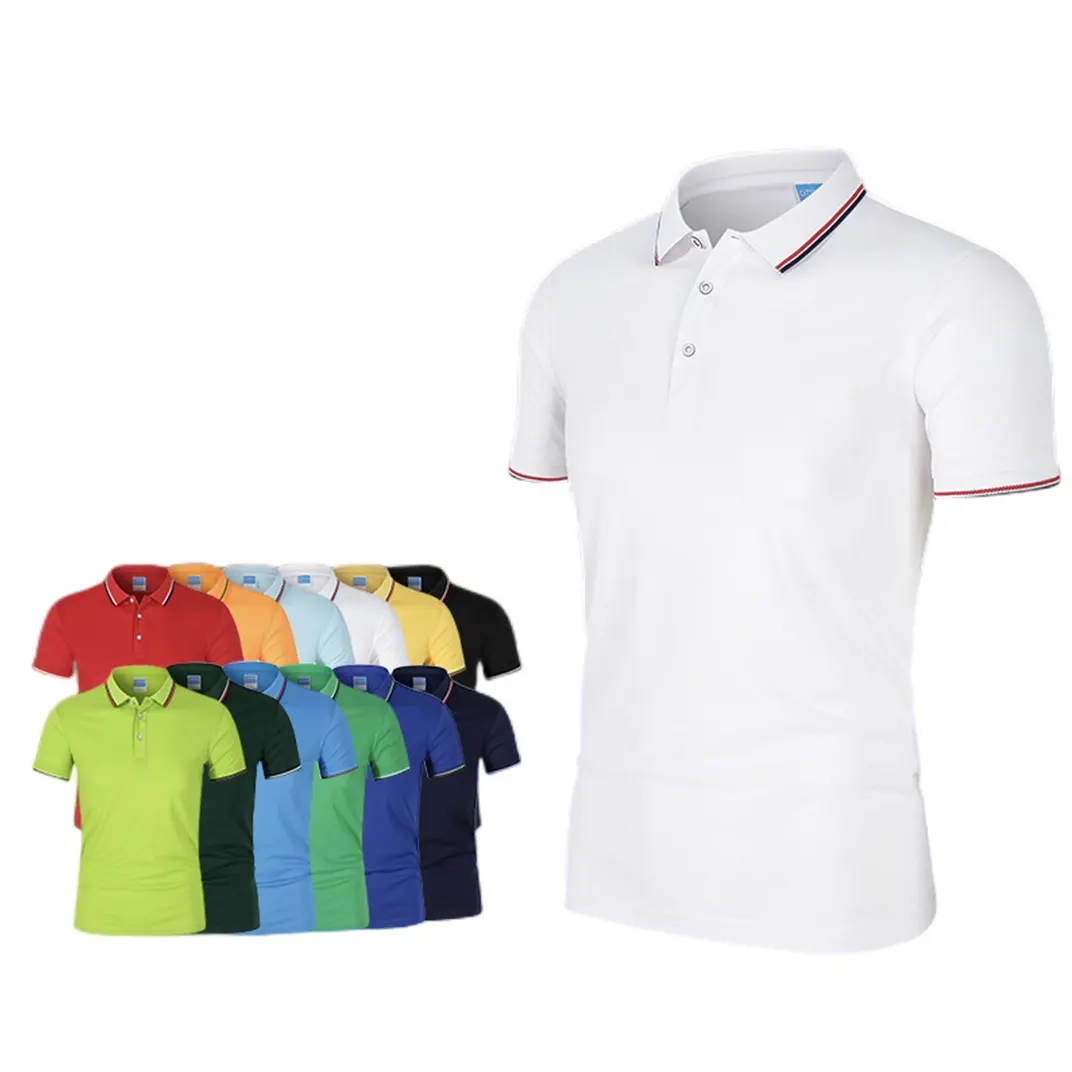 Échantillon gratuit conception broderie logo respirant mode t-shirt hommes polo polyester sublimé golf polo chemise