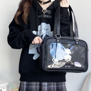 Túi đeo chéo Ita chất liệu PU, màu trơn, thiết kế logo tùy chỉnh, sáng tạo, khóa chống trộm có thể điều chỉnh, hình hoạt hình dễ thương - Product Image 4