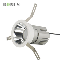 Rond Réglable Rotatif 18W Hôtel Downlight Dimmable Anti Éblouissement Encastré COB LED Vers Le Bas Lumière