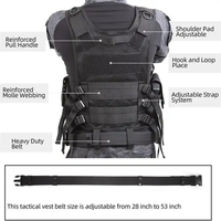 Gilet tactique en maille anti-coupure et respirant pour la chasse/entraînement CS, léger, avec système Molle et poches