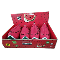 Jouets à presser en forme de tranches de pastèque géantes, remplies de farine, 23 cm, fruits simulés en TPR, jouets anti-stress, jouets de décompression pour enfants