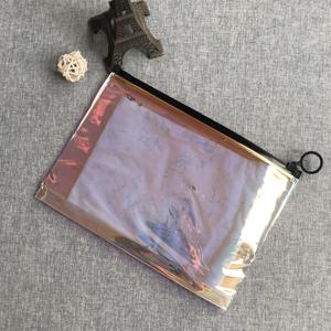 Low MOQ Compostable Holographic Ziplock Bags Custom Logo Waterproof Reusable Stand <strong>Pouch</strong> for Cosmetics Plastic <strong>Zip</strong> Lock Bags - Product Image 6