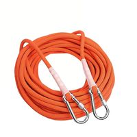 Corde d'escalade robuste avec mousqueton, corde statique de sécurité pour activités de plein air, rappel en roche, sauvetage, travail, nylon haute résistance CN