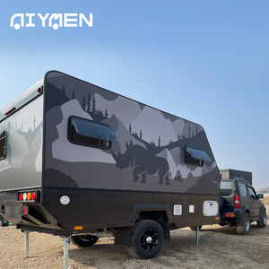 Lujo Ligero Mini RV Camper Remolque Pequeño Fibra de vidrio Todoterreno Híbrido Suspensión <span class=keywords><strong>independiente</strong></span> Muebles opcionales para acampar - Product Image 3