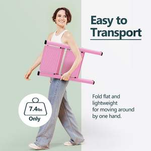 Hot-Selling Roze Tweestaps Opvouwbare Stalen Kruk Draagbare Keuken Opstapladder Met Brede Pedalen Voor Thuisgebruik - Product Image 2