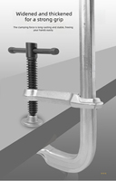 Klem F LIYU Industrial DIY Heavy Duty, Penjepit Cepat untuk Perakitan Kayu, Sekrup Tangan, Batang Pengunci Tebal dan Kuat