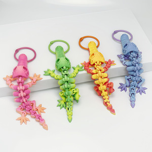 Llavero de Cocodrilo Impreso en 3D, Juguete Promocional, Llavero de Animal Articulado, Colgante para Bolsa, Modelo de Juguete, Adorno - Product Image 1