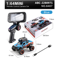 Voiture RC miniature WLtoys 6407 2,4 GHz à l'échelle 1:64 avec caméra FPV, contrôle par application, lumières LED, chargeur inclus pour adultes