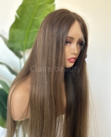 Perruque juive cheveux humains européens perruque casher faits saillants couleur blonde cuticule aligné suisse dentelle haut perruque juive