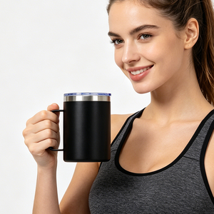 20oz Insulated Double Wall Travel Coffee <b>Mugs</b> Powder Coated Custom logo Party Cup Stainless Steel Tumbler for Laser Engraving - Product Image 4