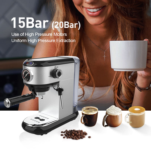 15 Bar Electric Semi-Automatic <b>Coffee</b> <b>Machine</b> Self-Cleaning 2.0L Water Tank 5-Cup Capacity Energy Efficiency Class A+ for Hotel - Product Image 5