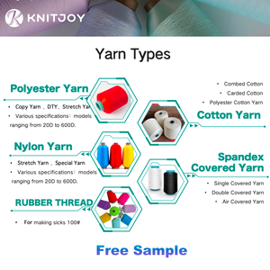 Vente directe usine Fil teint à âme filée et filé à anneaux 2075 3075 4075 Polyester Fil simple recouvert de Spandex SCY pour tricotage de chaussettes - Product Image 6