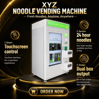 Distributeur automatique de nouilles instantanées 24h/24, service en libre-service, préparation automatique de ramen en gobelet, distributeur d'eau chaude avec écran tactile pour les commerces