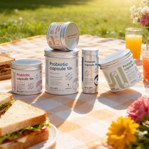 Aluminum Tins for Capsules & <b>Pills</b> | Food Grade Metal <b>Containers</b> for Supplements & Health Products | Recyclable Jars with Lid - Product Image 2