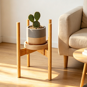 Soporte Ajustable Premium <span class=keywords><strong>para</strong></span> <span class=keywords><strong>Plantas</strong></span> de Bambú <span class=keywords><strong>para</strong></span> Interiores y Exteriores; Soporte <span class=keywords><strong>para</strong></span> Macetas de Madera Natural Sostenible <span class=keywords><strong>para</strong></span> Decoración Moderna del Hogar - Product Image 5