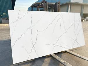 Manufacture directe Lafayette blanc quartz artificiel moderne classique élégance inspiré naturel marbre de Carrare hôtel NSF grande dalle - Product Image 6