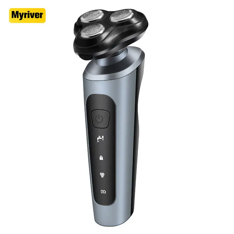 Myriver 3 In1人気の多機能防水ロータリーかみそりひげ鼻ヘアトリマー男性用電気シェーバー