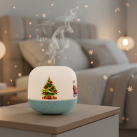 Diffuseur d'arômes à motif de Noël, diffuseur ultrasonique LED, humidificateur parfumé, diffuseur d'huiles essentielles