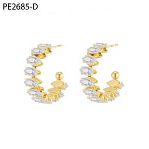 Amy Amy <b>Cuff</b> <b>Earrings</b> <b>Silver</b> Plated Zircon PE2685 Women's Party Jewelry Trendy Fashion - Product Image 2