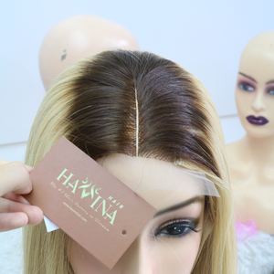 Perruque courte en dentelle frontale de qualité supérieure en cheveux humains, blonde 613, lisse, pour femmes noires, prix de gros d'usine - Product Image 1