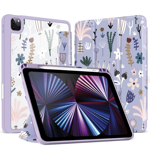 For iPad 12.9 Case with Pencil Holder for iPad Case Cover Factory Price Customized for iPad Case Tablet Cover 10.5/10.9/11/12.9