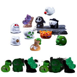 ภูมิทัศน์ขนาดเล็กแบบ DIY ของตกแต่งฮาโลวีนรูปปั้นผีฟักทองประดับรูปสัตว์ - Product Image 1