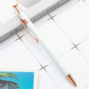 Stylo publicitaire 360 degrés avec logo enveloppant et breloque, film personnalisé imprimé en couleur, stylos par sublimation pour étudiants, papeterie - Product Image 6