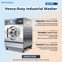 25Kg Stainless Steel Fully Automatic Washer Extractor Soft Mount Electric Heated Commercial Industrial Laundry Equipment