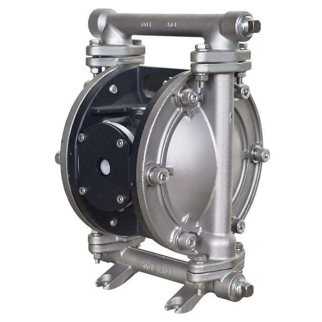 304 Stainless Steel AODD Air Operated Diaphragm Pump Pneumatic Chemical Drum Transfer Pump Solvent Lubricant for Drum Unloading