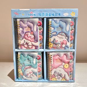 Carnet portable en papier avec motif <span class=keywords><strong>lapin</strong></span> à longues oreilles de <span class=keywords><strong>dessin</strong></span> animé, 100K pages, bloc-notes mignon pour étudiant, pages séparées, estampage à chaud, design de qualité supérieure, Fabriqué en Chine - Product Image 2
