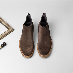 Botas de Tobillo de Cuero Genuino de Lujo para Hombre, Otoño Invierno, Estilo Ejecutivo, con Cordones, Transpirables, Suela de Goma - Product Image 5