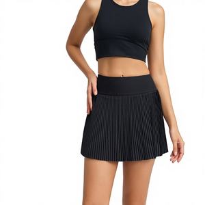 Gonne da Tennis Personalizzate per Donne con Pieghe e Volant, Vita Elastica, Tessuto Elastico di Alta Qualità - Materiale in Nylon e Spandex - Product Image 1