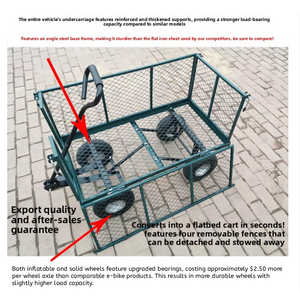 250kg capacité de charge chariots à main et chariot remorques de voiture remorques de ferme autres fournitures de jardin chariot Camping plage Wagon chariot à fleurs - Product Image 5