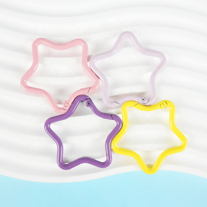 Mosquetón de Metal de Aleación de Zinc Impermeable Color Macaron, Gancho para Colgar en la Mochila con Forma de Estrella de Cinco Puntas, Estilo Caramelo, Joyería DIY - Product Image 5