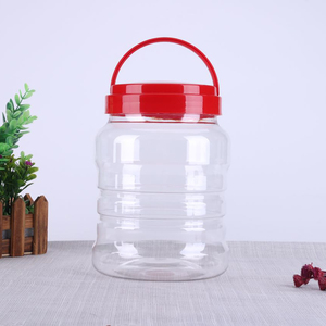 Wholesale 2200ml Empty Plastic Round Jars for Snack Food Container Popcorn Peanut Package