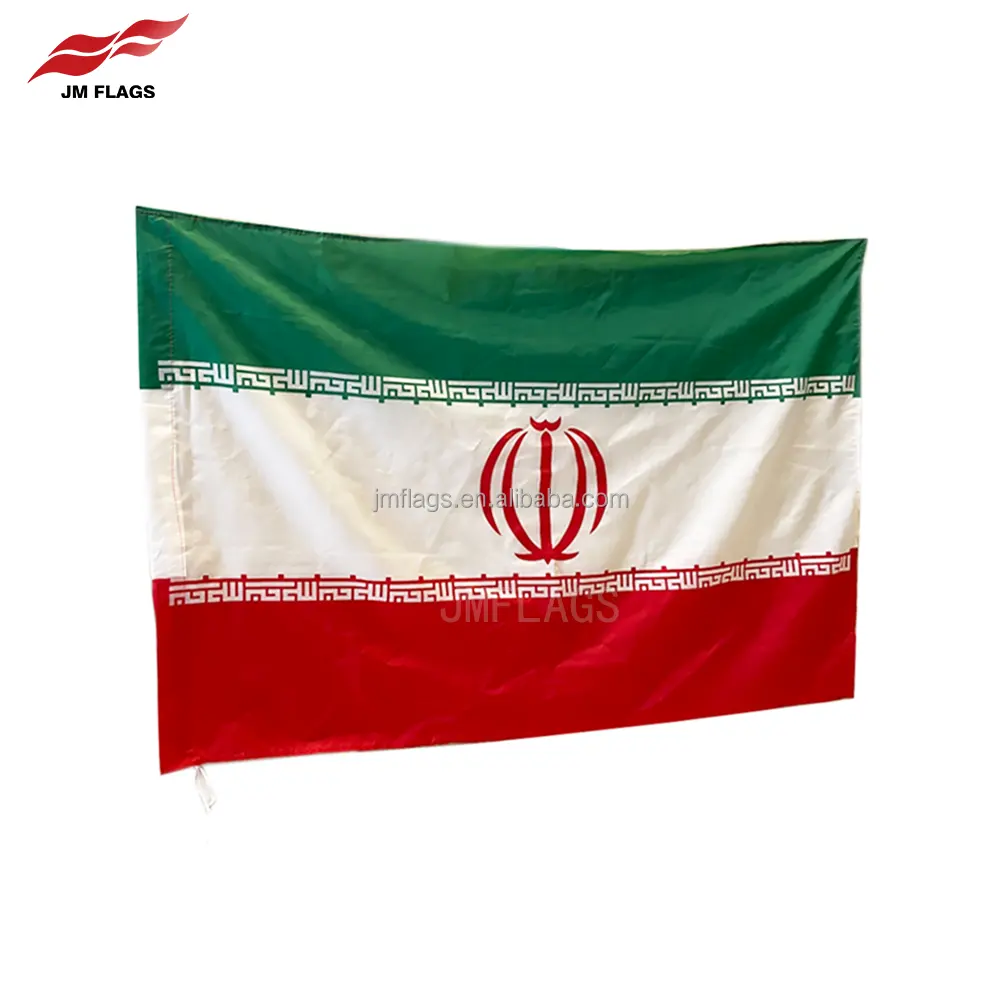 Bán Sỉ Cờ Iran Cổ 3*5 Ft Tùy Chỉnh Cờ Iran Màu Vàng Bên Hông Cờ Iran Polyester Không Phai